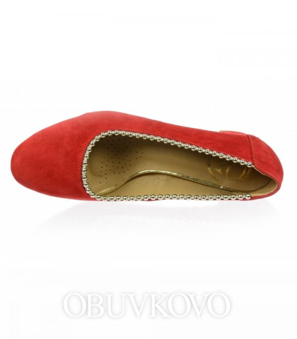 OLIVIA shoes červené celokožené lodičky DLO027