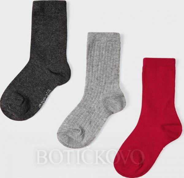 MAYORAL chlapecké ponožky 3 páry 10320-055 red