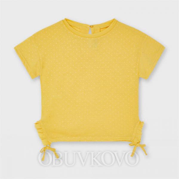MAYORAL dievčenské tričko s bodkami 3011-032 mustard