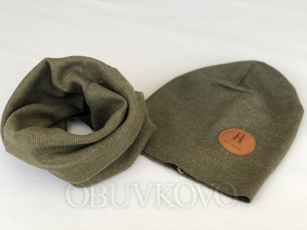 Bavlnená čiapka + tunelový šál 