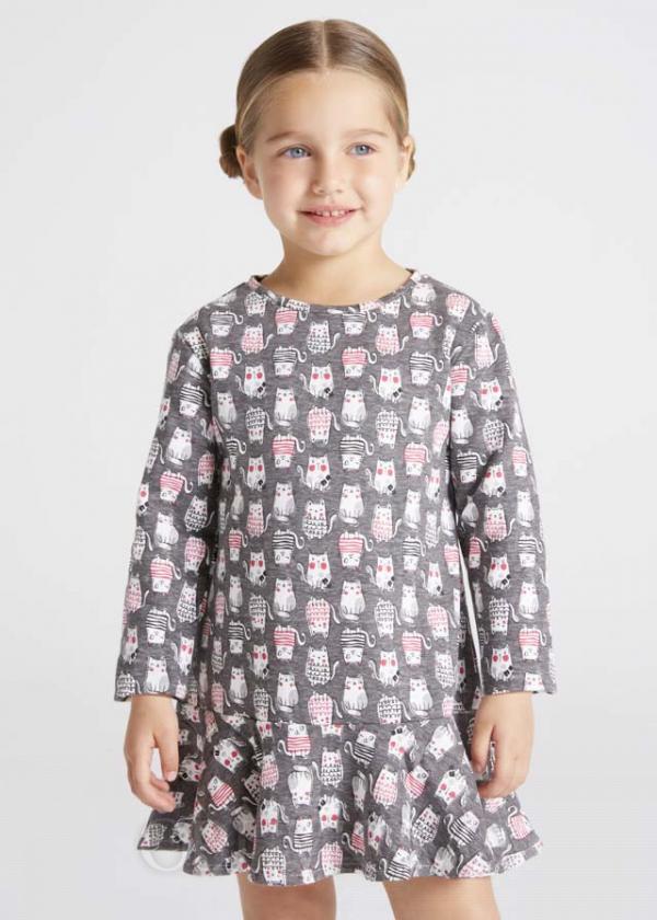 MAYORAL dievčenské vzorované šaty 4978-069 raspberry