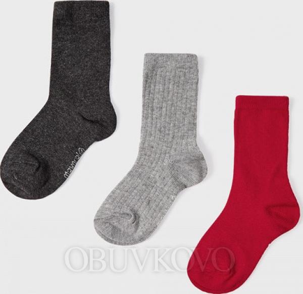 MAYORAL chlapčenské ponožky 3 páry 10320-055 red