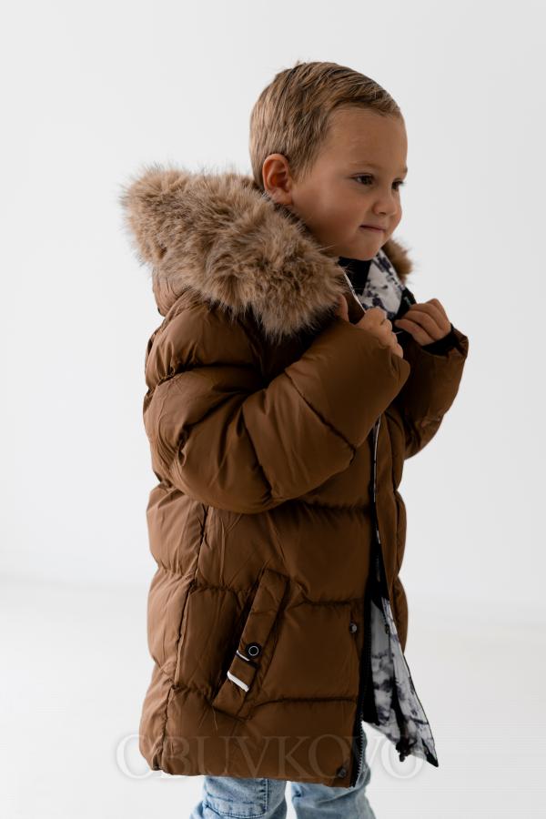 Nepremokavá zimná bunda s kožušinkou